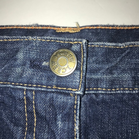 J Crew Denim Frayed Didtressed Mini Skirt Sz 30 - Picture 4 of 8